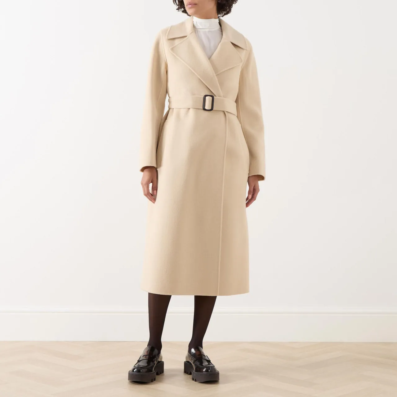 WEEKEND MAX MARA Manu Belted Wrap Coat - Sand