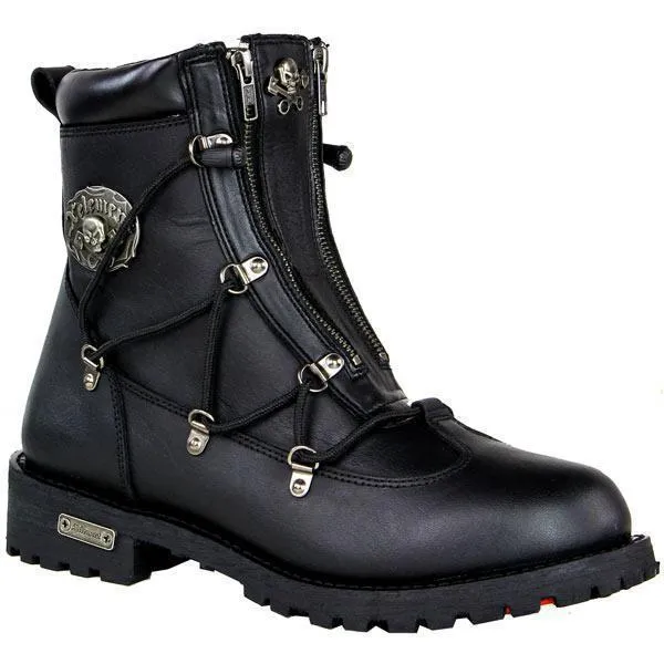 Xelement X93007 BLACK 'Flathead' Men's Black Performance Leather Boots